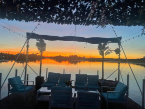 Houseboat on the water in Libau
